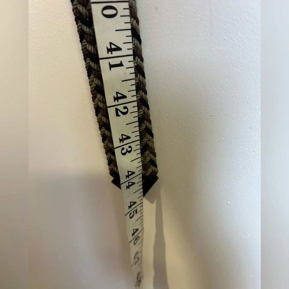 Unisex Woven Belt in Black and Brown size 44x1.5”
